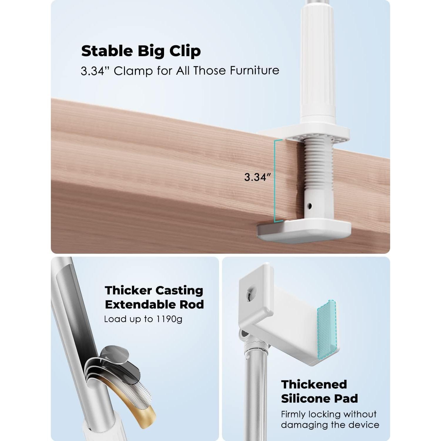 Soporte para teléfono Viozon AP-X6, brazo flexible 360°