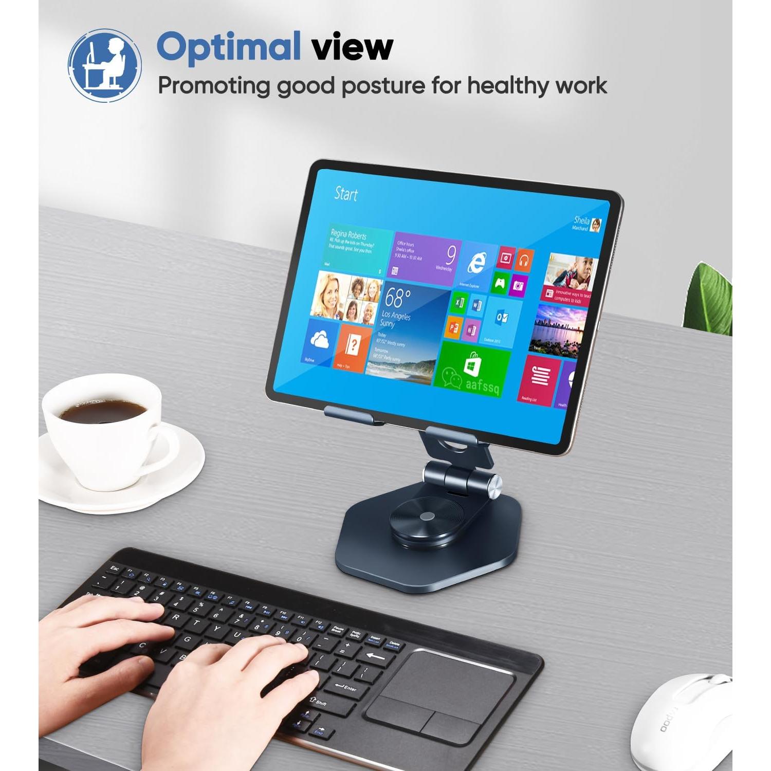 Soporte para Tablet SOJUNER Giratorio 360° Plegable Gris