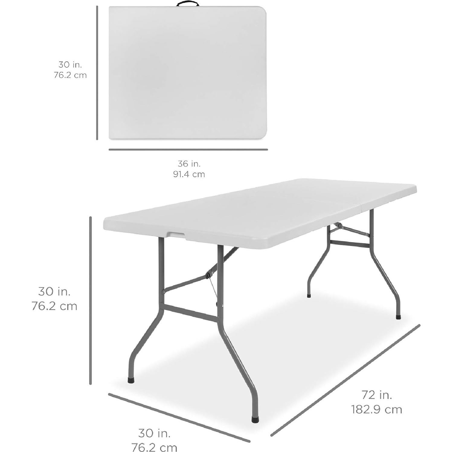 Mesa Plegable de Plástico 6 pies Mejor Opción Blanca