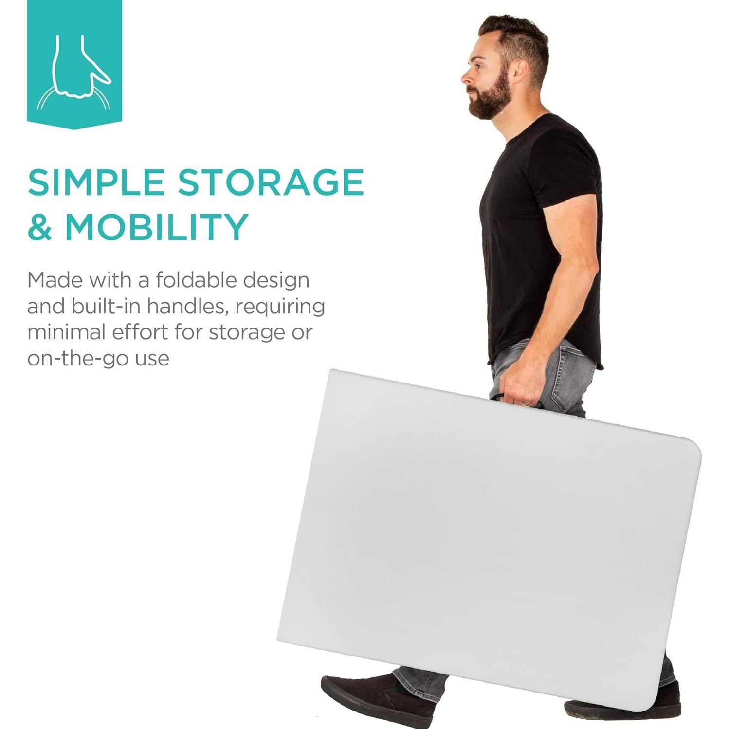 Mesa Plegable de Plástico 6 pies Mejor Opción Blanca