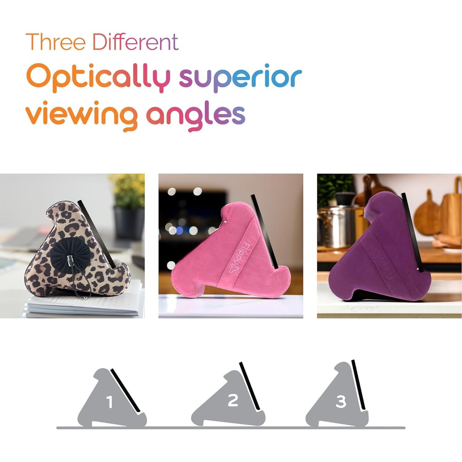 Soporte de Almohada Flippy Rosa para Tableta y Libros