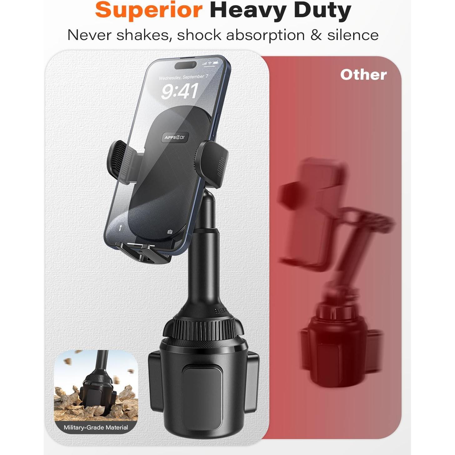 Soporte para teléfono de coche APPS2Car Universal | Brazo largo