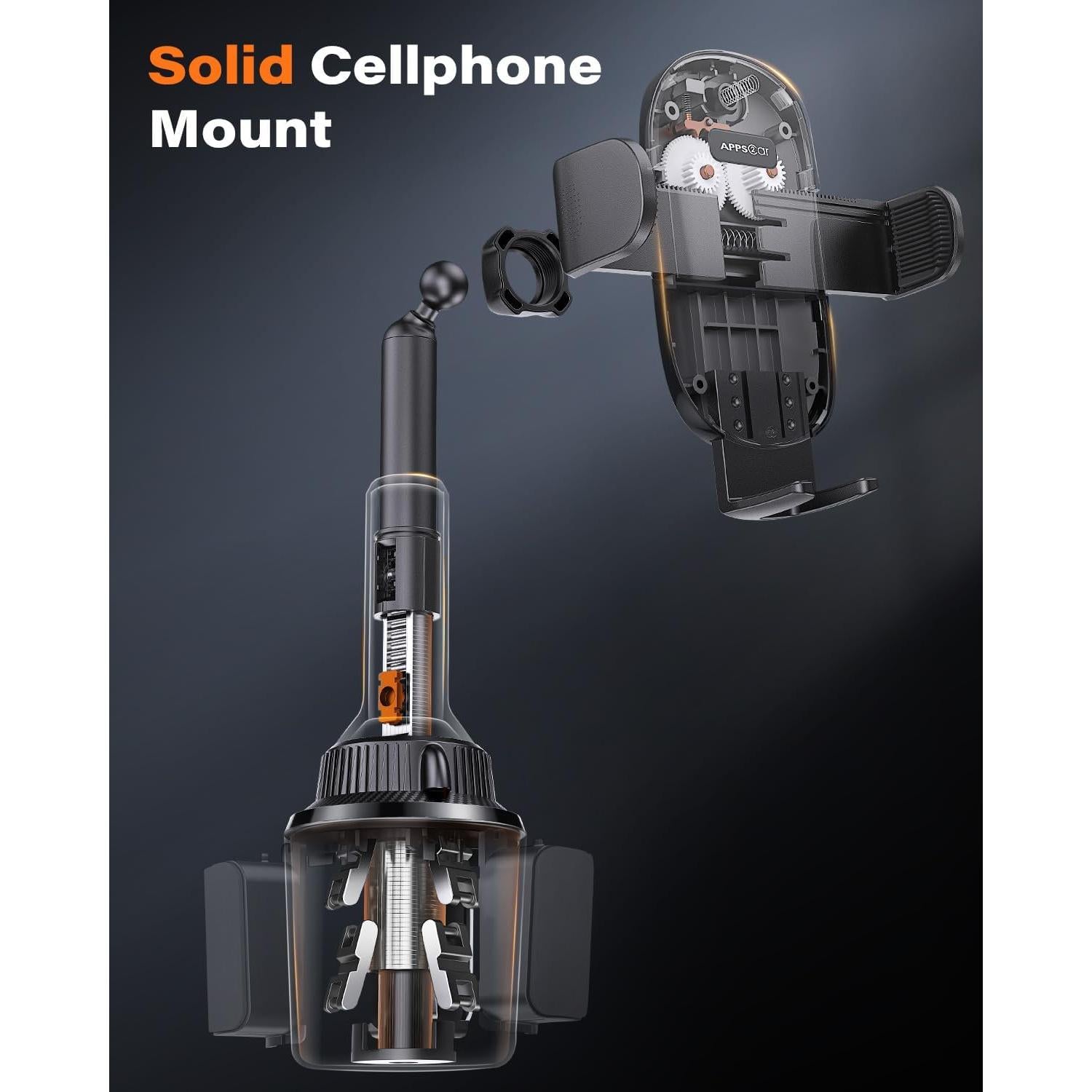 Soporte para teléfono de coche APPS2Car Universal | Brazo largo