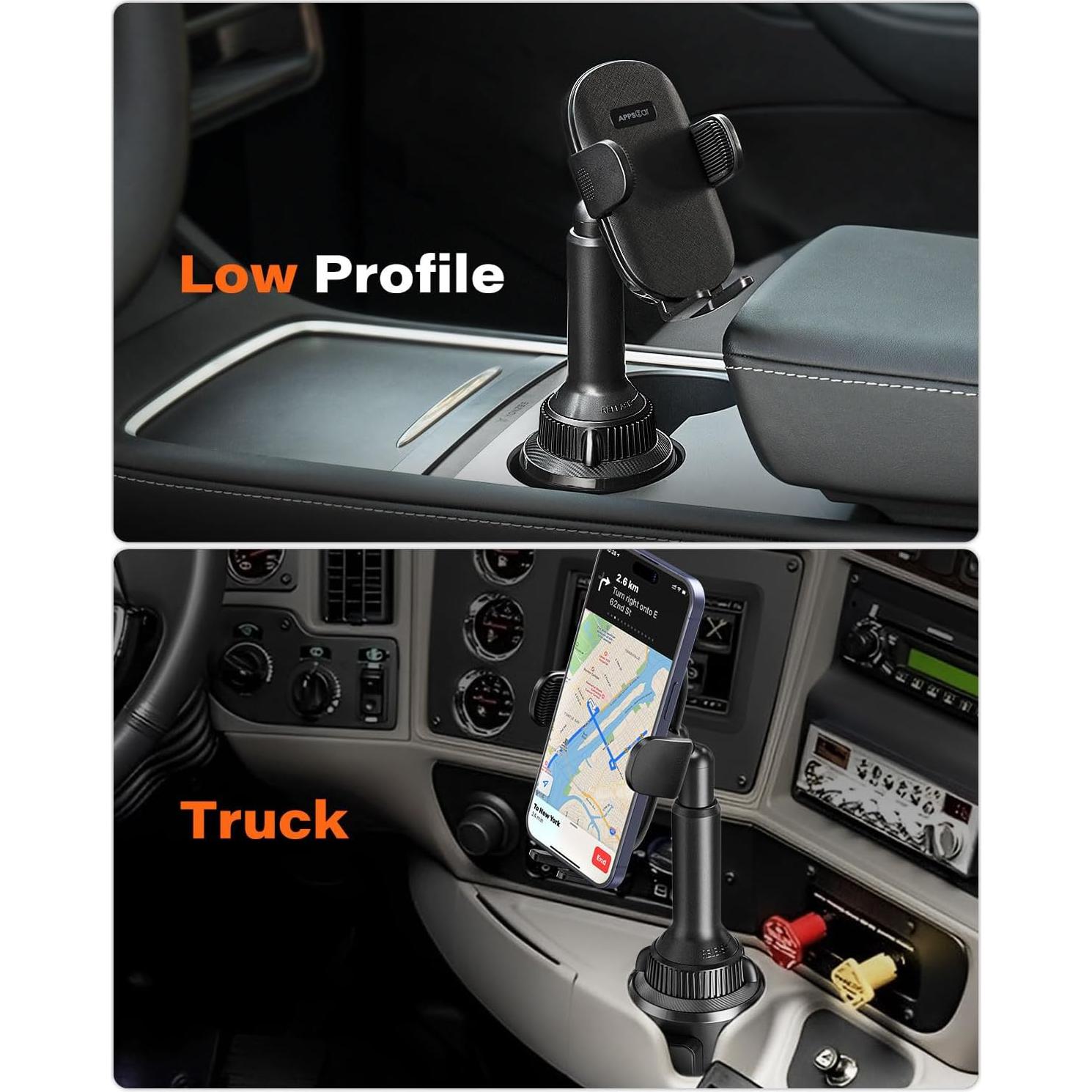 Soporte para teléfono de coche APPS2Car Universal | Brazo largo