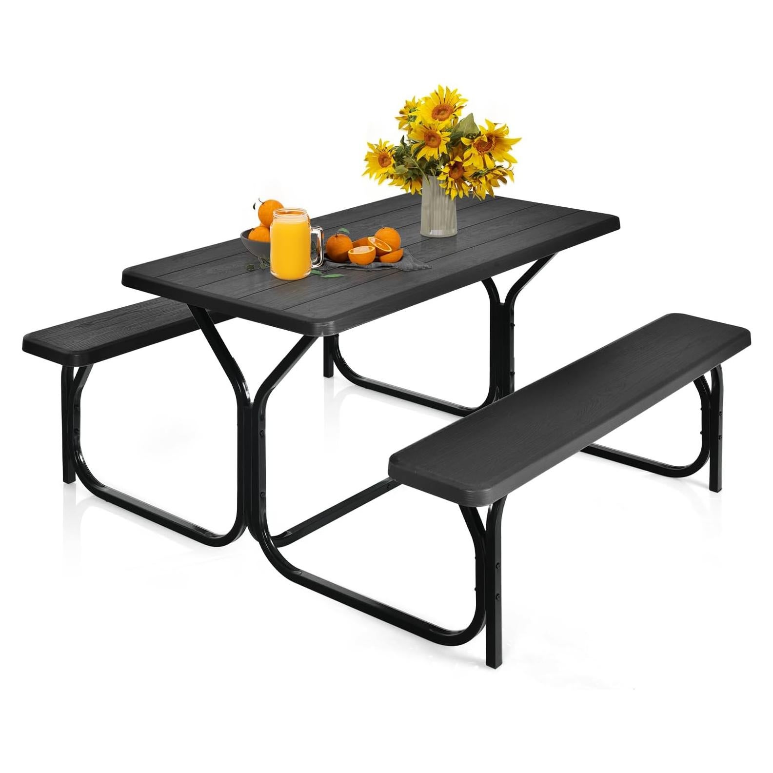 Mesa de Picnic MEDIMALL con Banco, Resistente al Clima