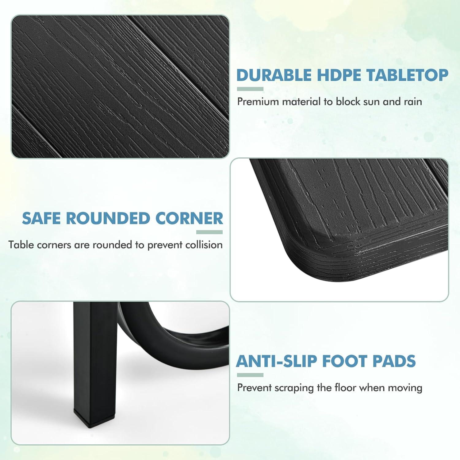 Mesa de Picnic MEDIMALL con Banco, Resistente al Clima