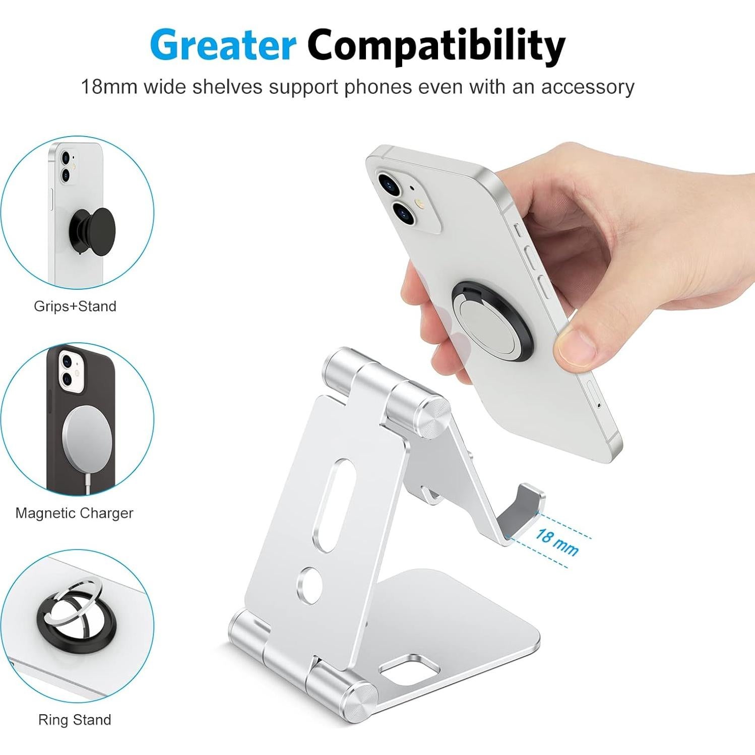 Soporte Plegable OMOTON para Teléfono Celular Ajustable