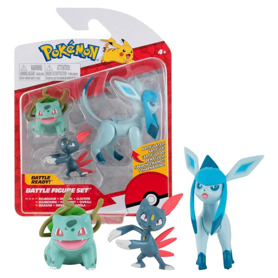 Paquete de Figuras de Batalla Pokémon Jazwares 3 Piezas