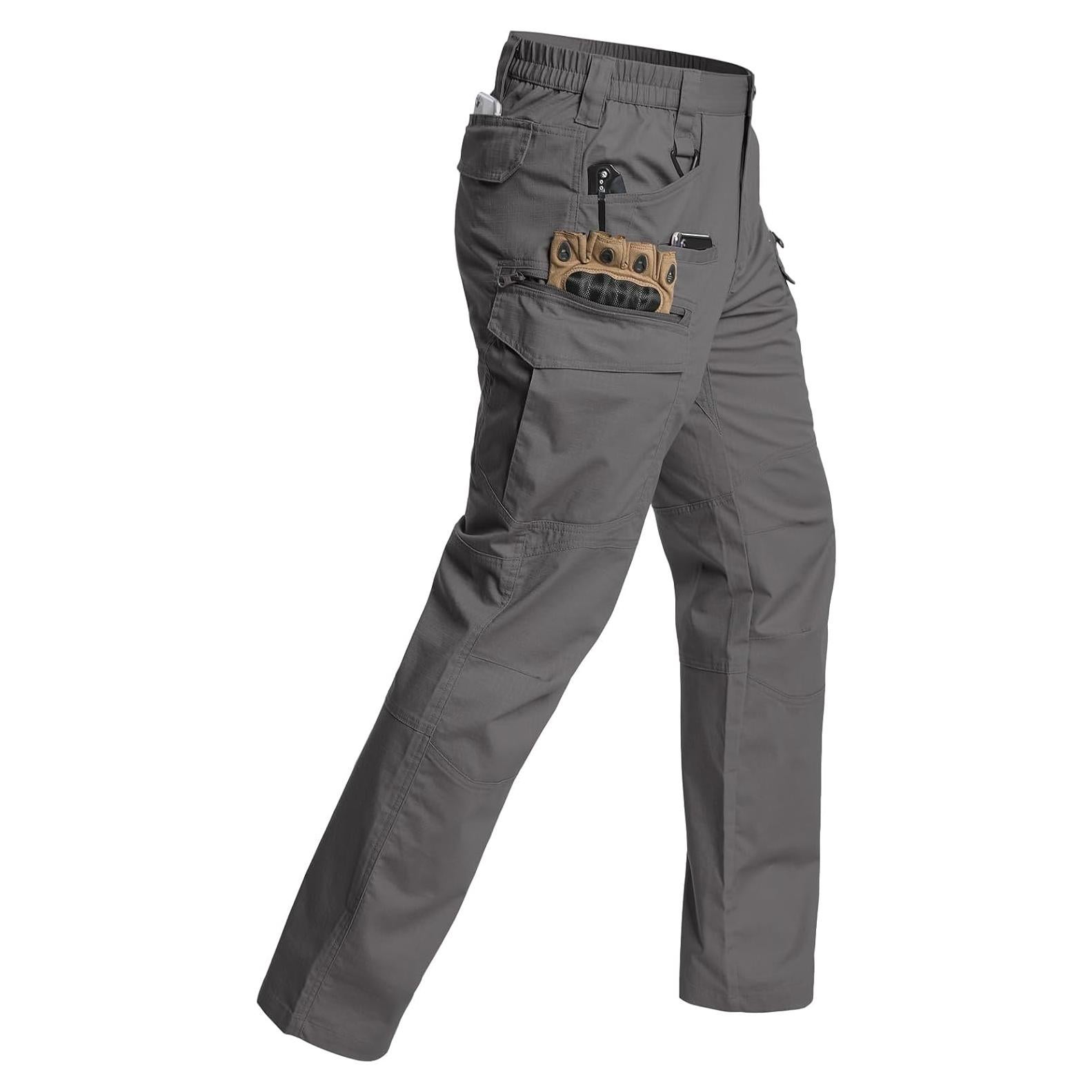 Pantalones Tácticos CARWORNIC Hombre Ripstop 30W x 76L 11 Bolsillos
