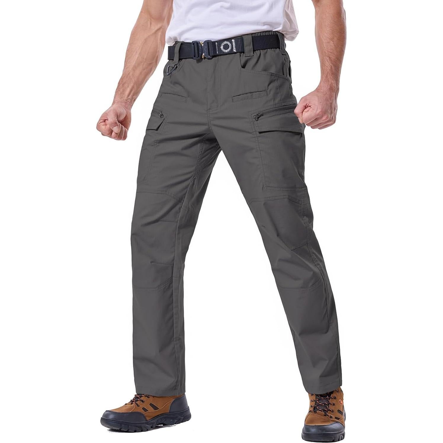 Pantalones Tácticos CARWORNIC Hombre Ripstop 30W x 76L 11 Bolsillos