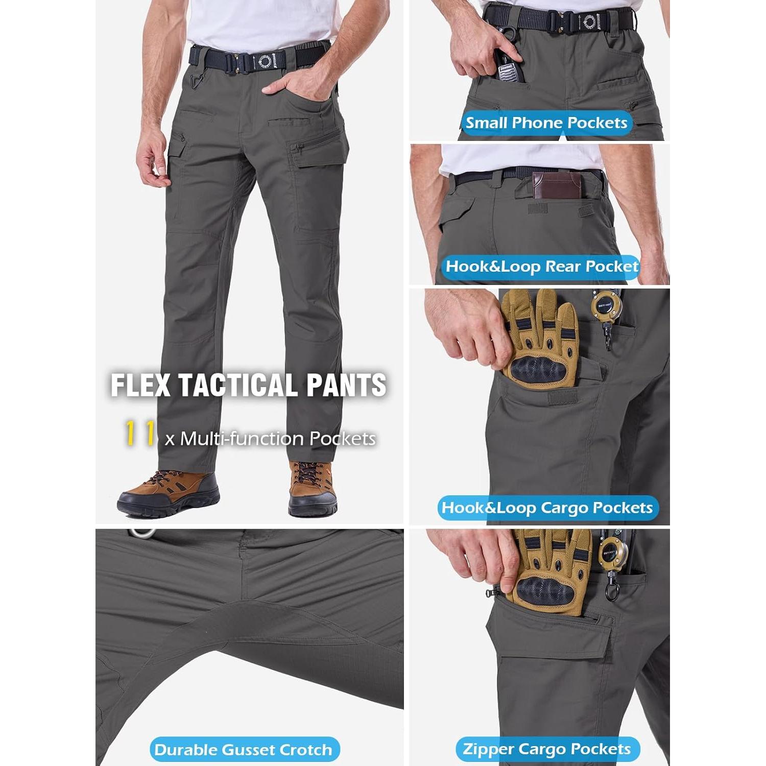 Pantalones Tácticos CARWORNIC Hombre Ripstop 30W x 76L 11 Bolsillos