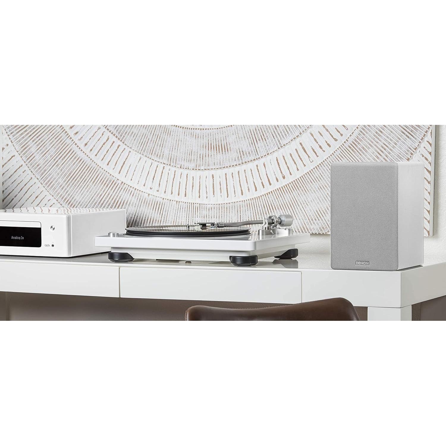 Tocadiscos Analógico Semiautomático Denon DP-400 Blanco