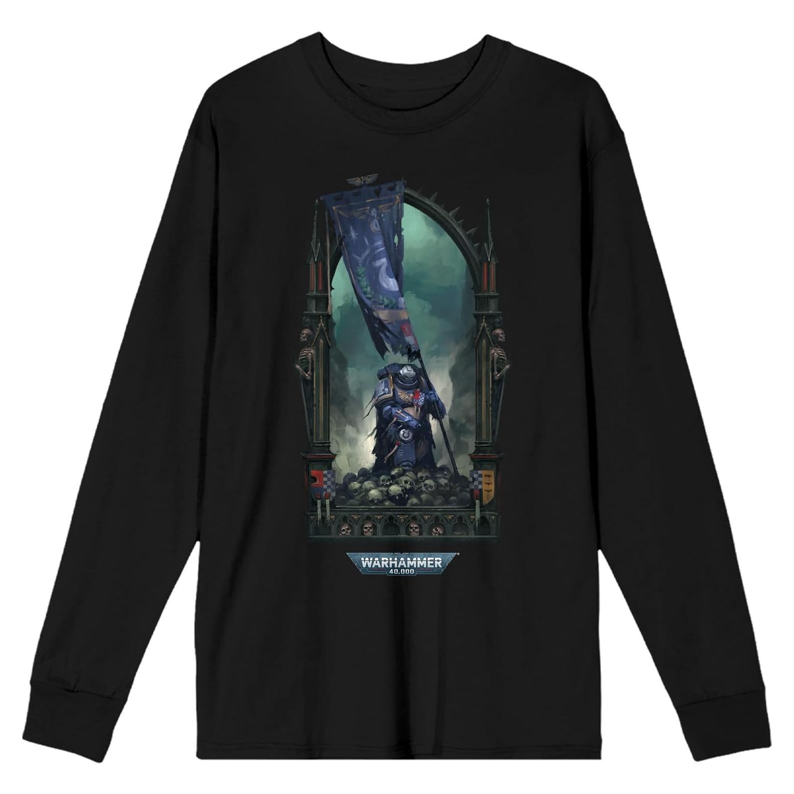 Camiseta de Manga Larga Negra Warhammer 40000 Space Marine