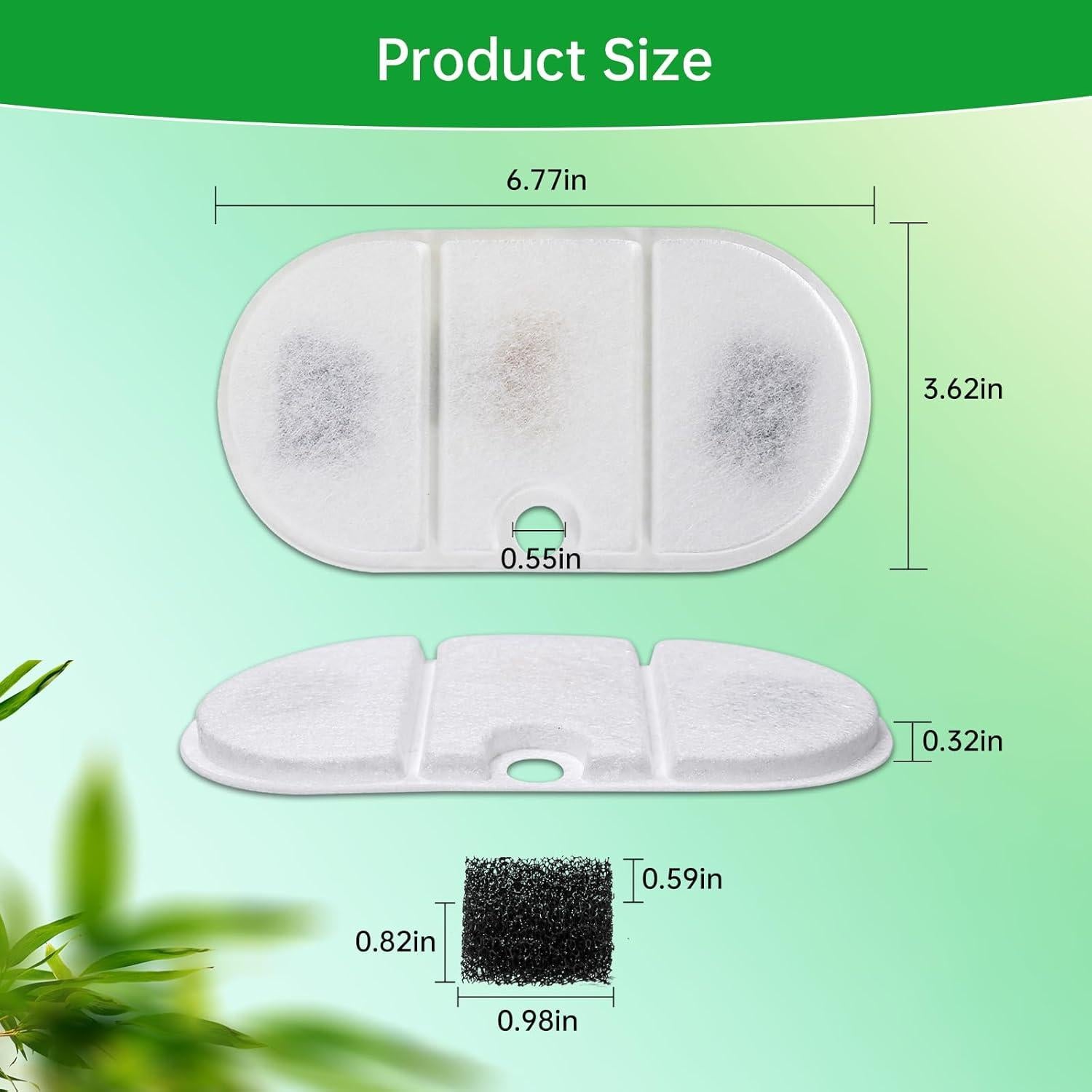 Filtros de Reemplazo Mukkela para Fuente de Agua Gatos 4 Paquetes