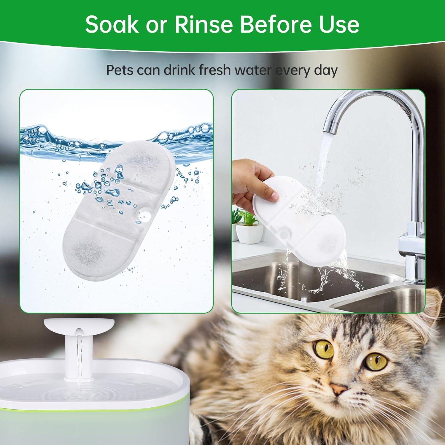 Filtros de Reemplazo Mukkela para Fuente de Agua Gatos 4 Paquetes