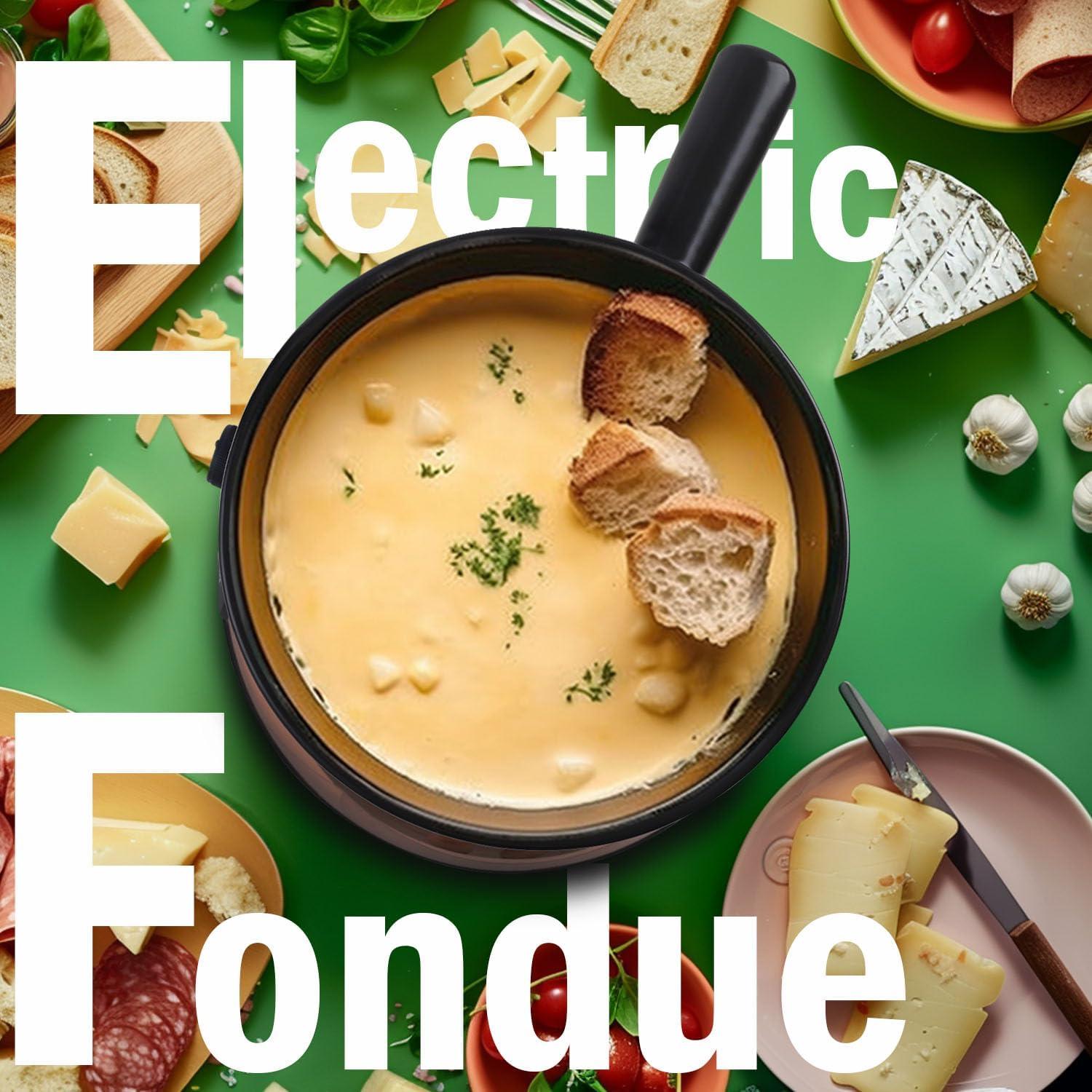 Olla de Fondue Eléctrica Artestia 2QT Cerámica 1500W Negra