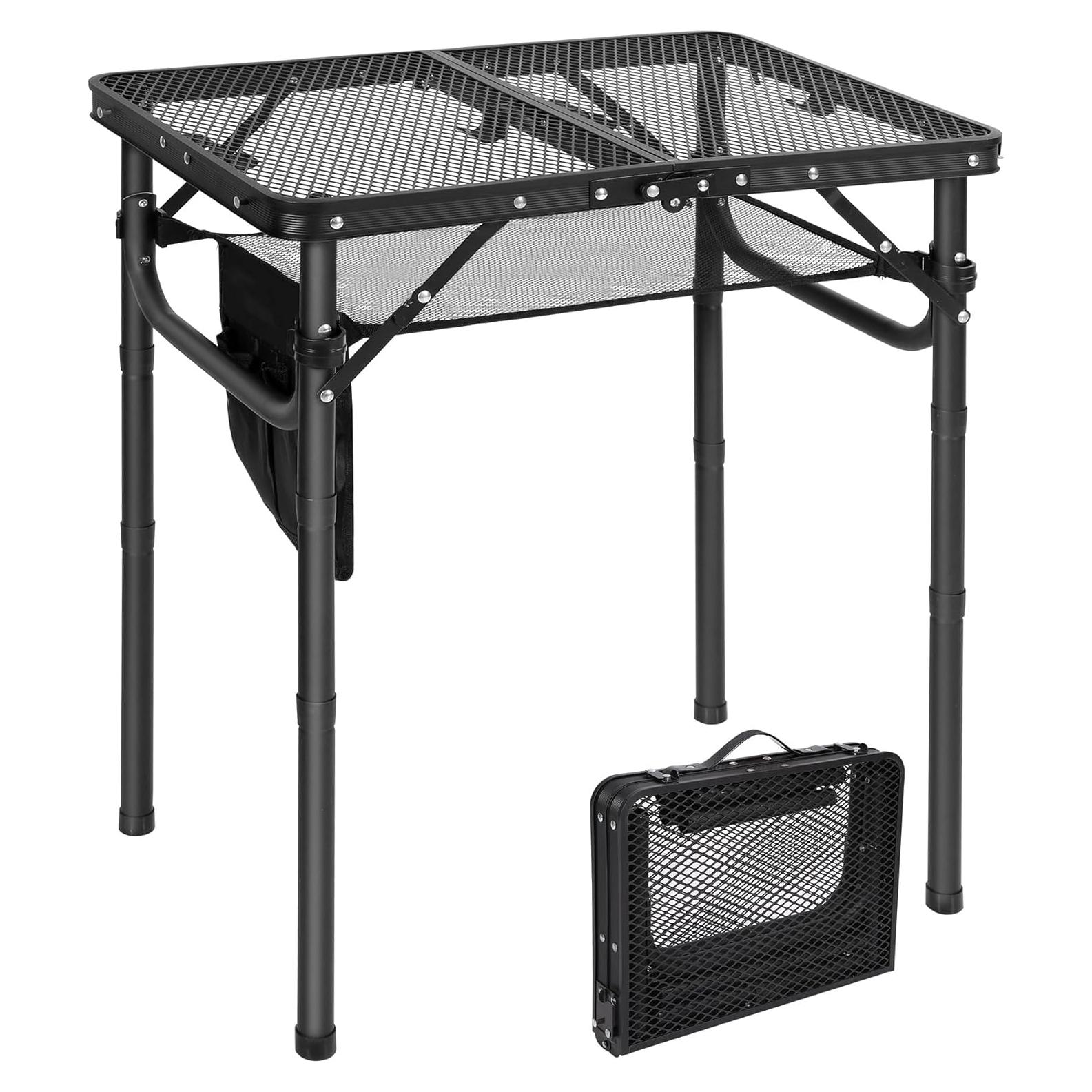 Mesa Plegable RedSwing 60x40cm Ajustable Camping Negra