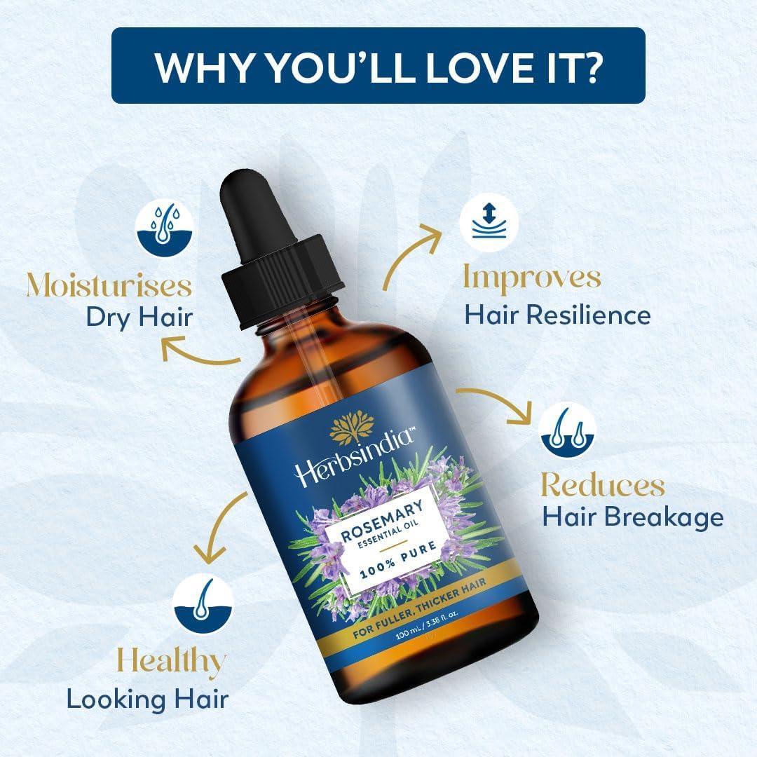 Aceite Esencial de Romero Puro 100% - 97.6 ml - Marico