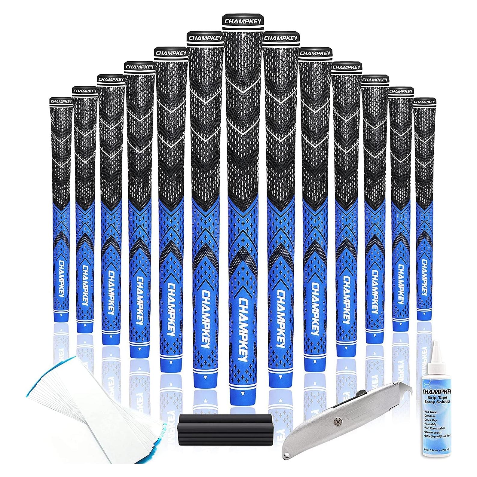 Agarres de Golf CHAMPKEY 13 Piezas con Solvente y Cuchilla