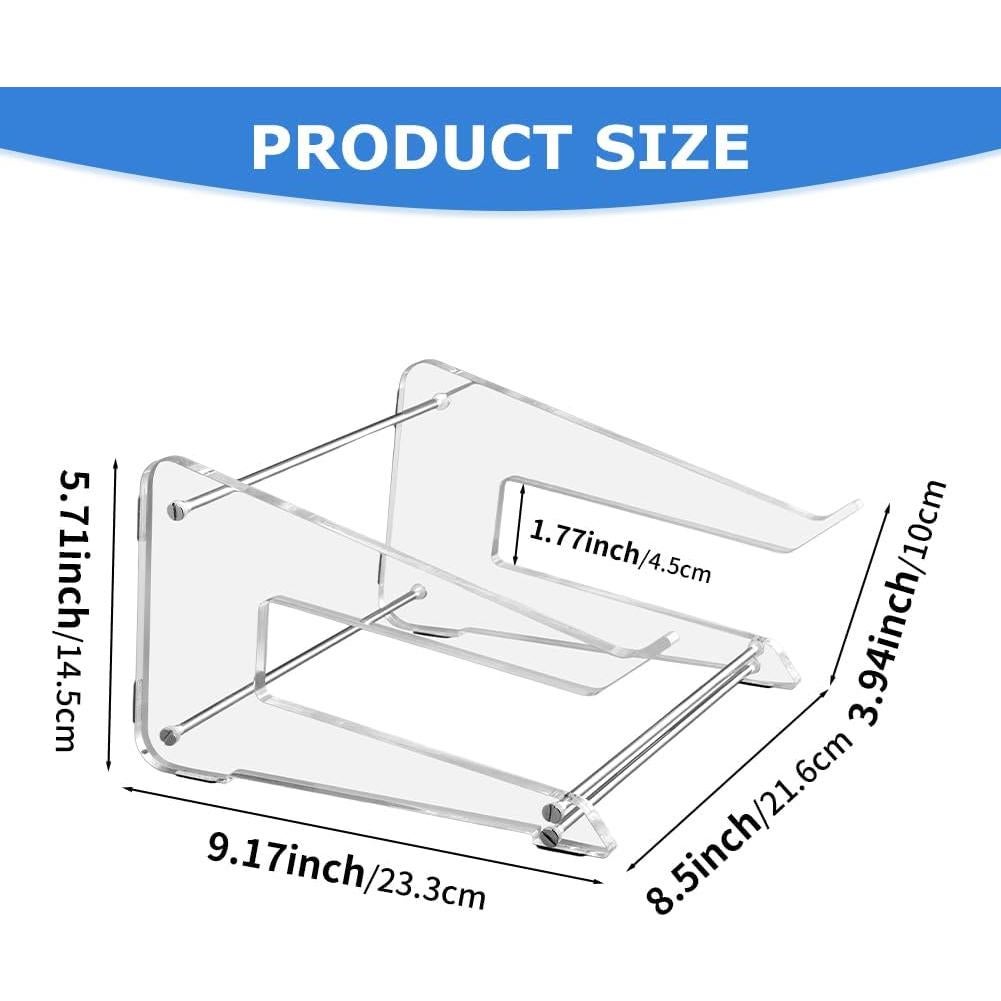 Soporte de Laptop Acrílico Equivira Ergonómico Transparente