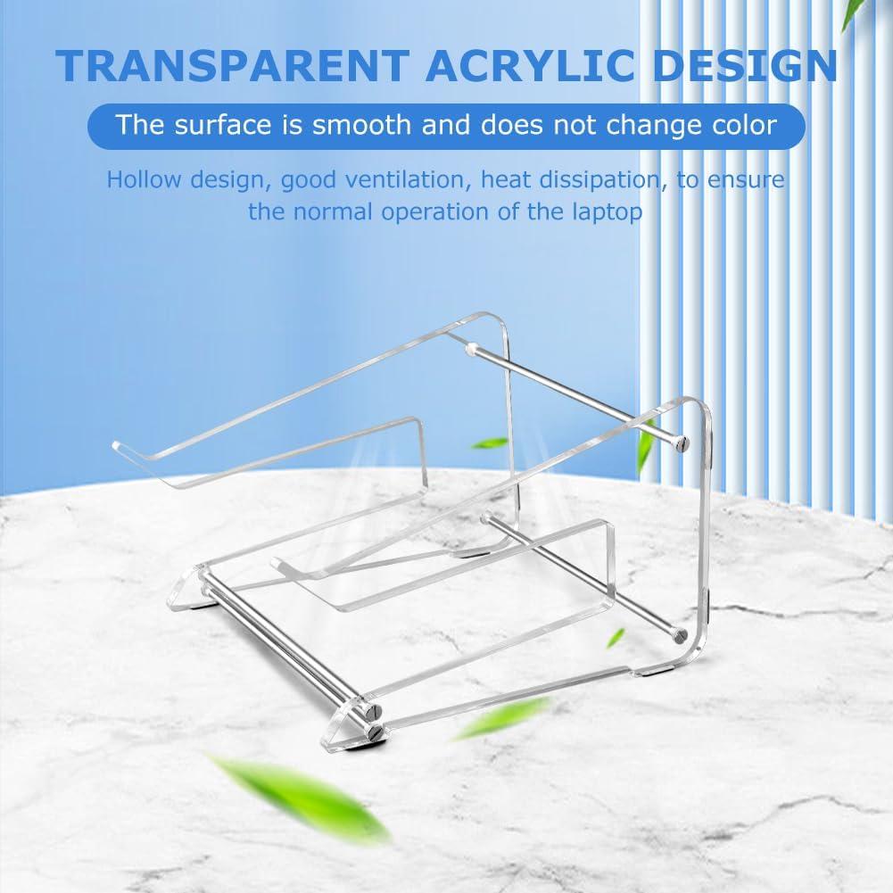 Soporte de Laptop Acrílico Equivira Ergonómico Transparente