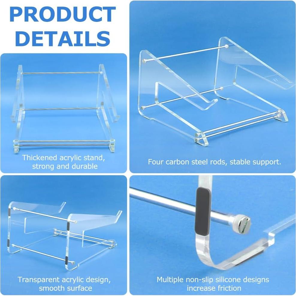Soporte de Laptop Acrílico Equivira Ergonómico Transparente