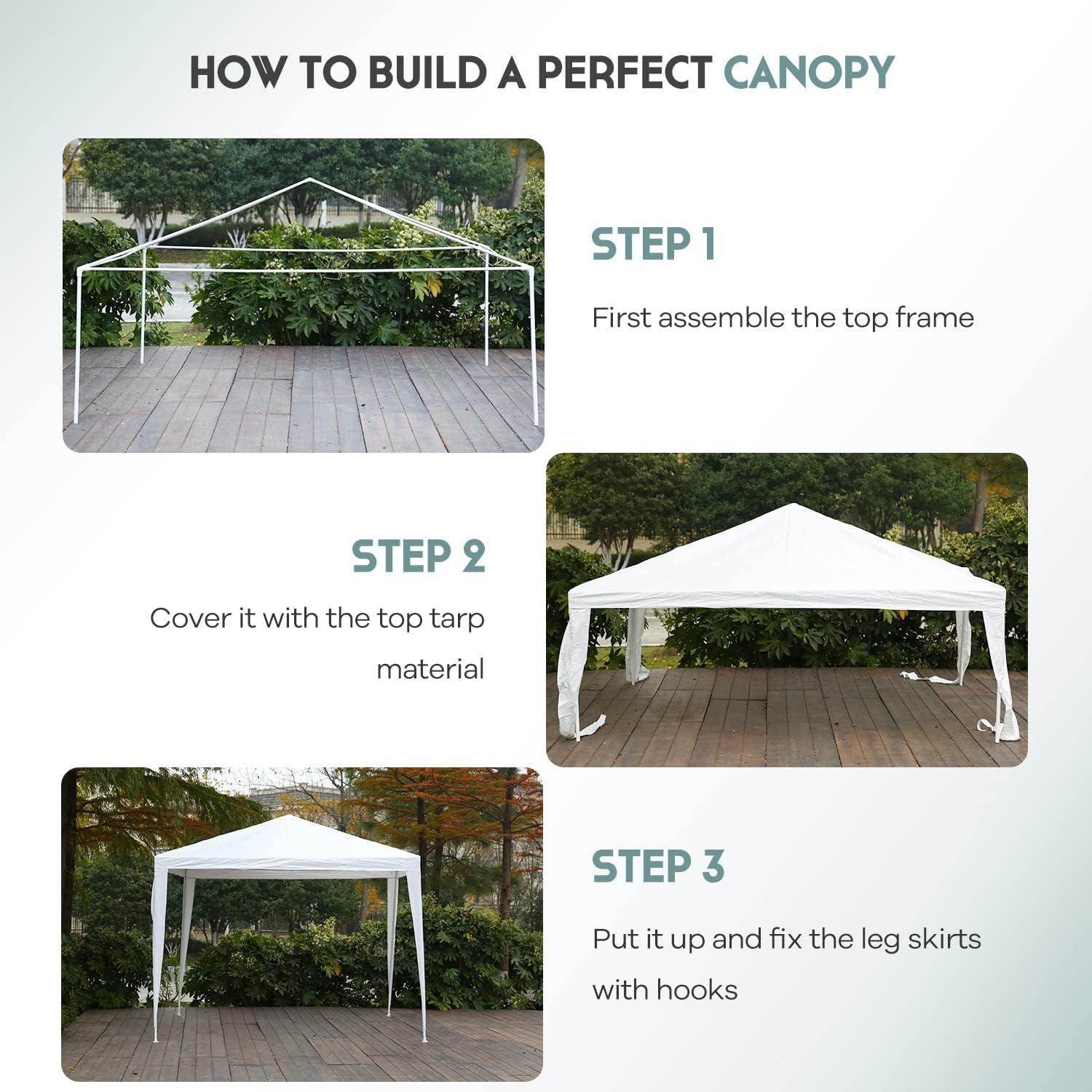 Carpa Canopy NChanmar 3x3m Impermeable UV para Eventos