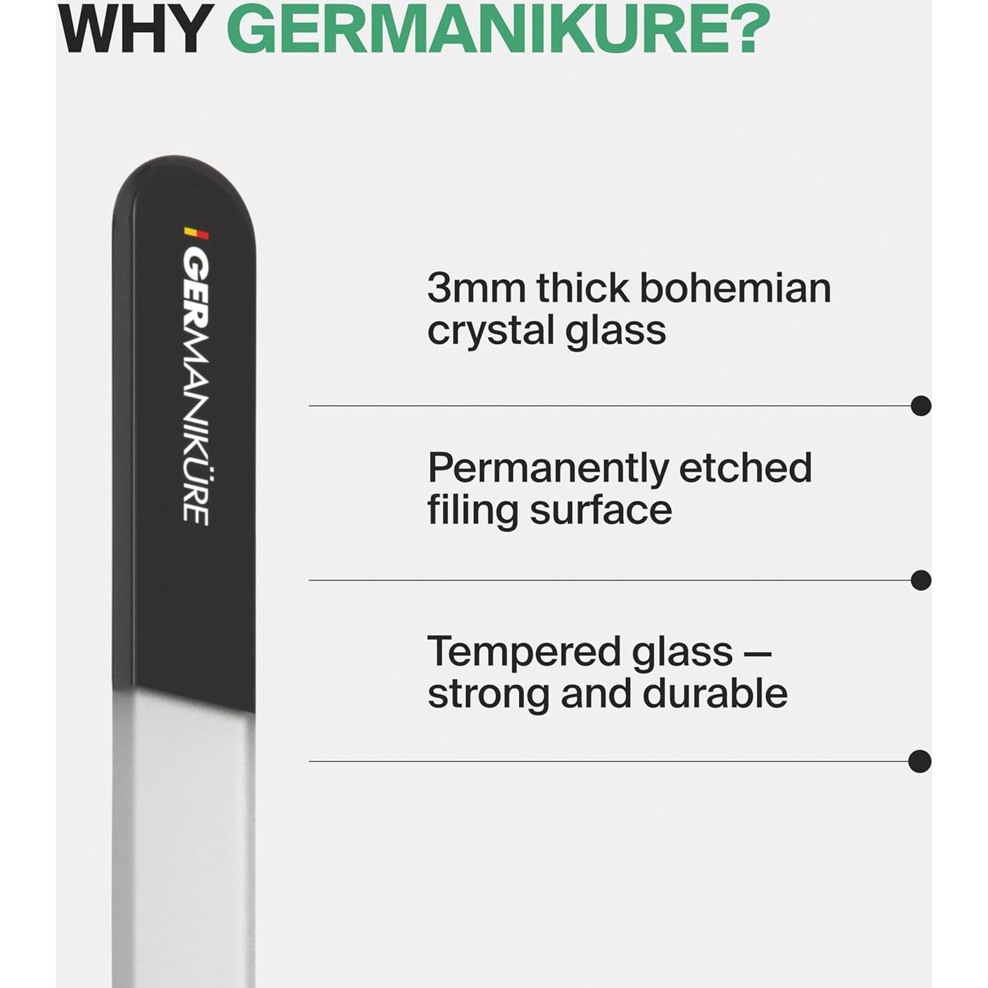 Lima de Uñas de Cristal GERMANIKURE - Paquete de 3 Unidades