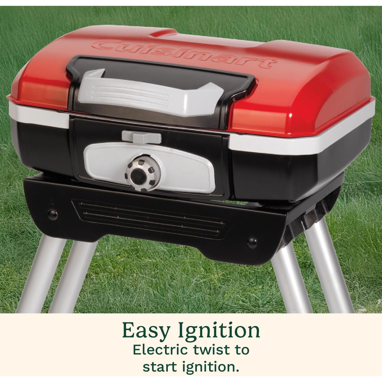 Parrilla de Gas Portátil Cuisinart CGG-180 con VersaStand 5500 BTU