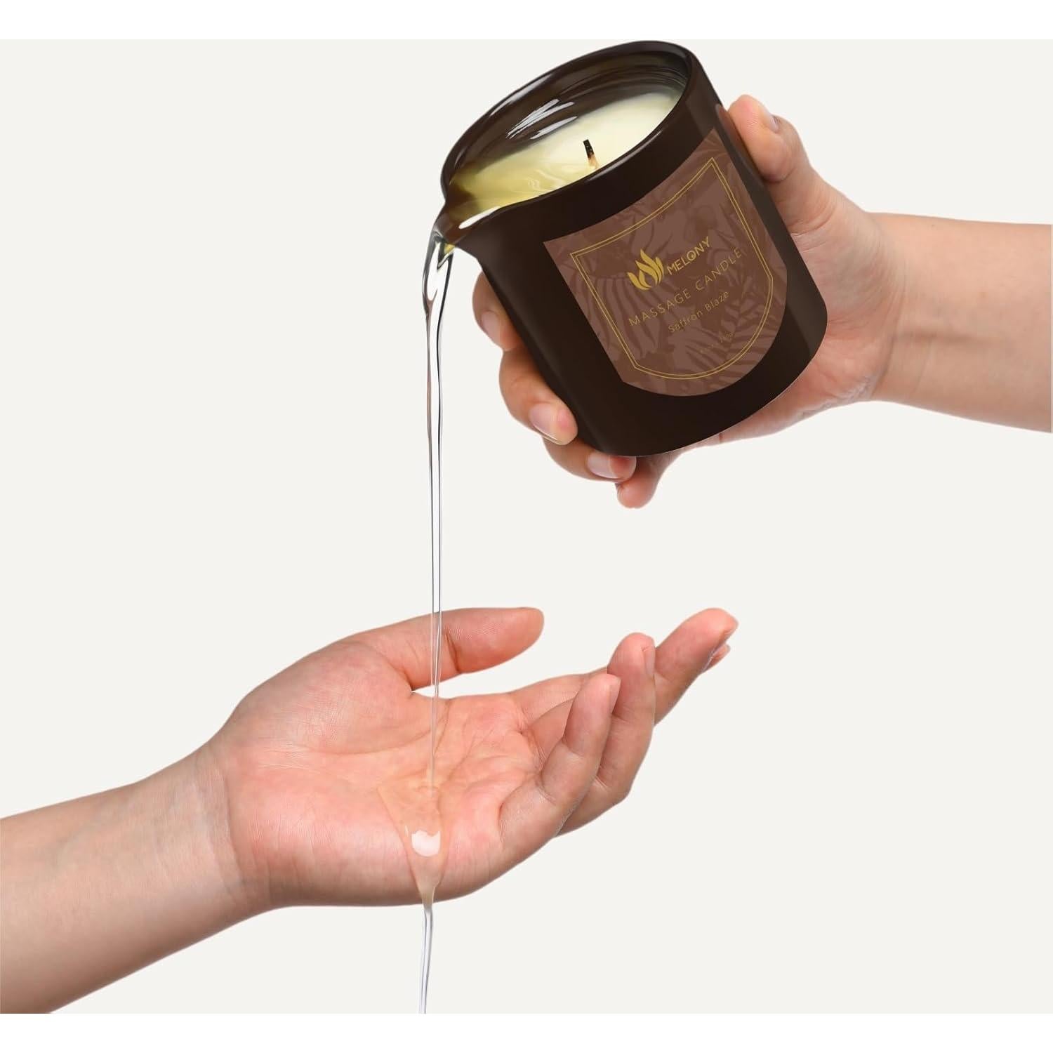 Candle de Masaje MELONY 230g - Hidratante Aromático Bourbon y Caramelo