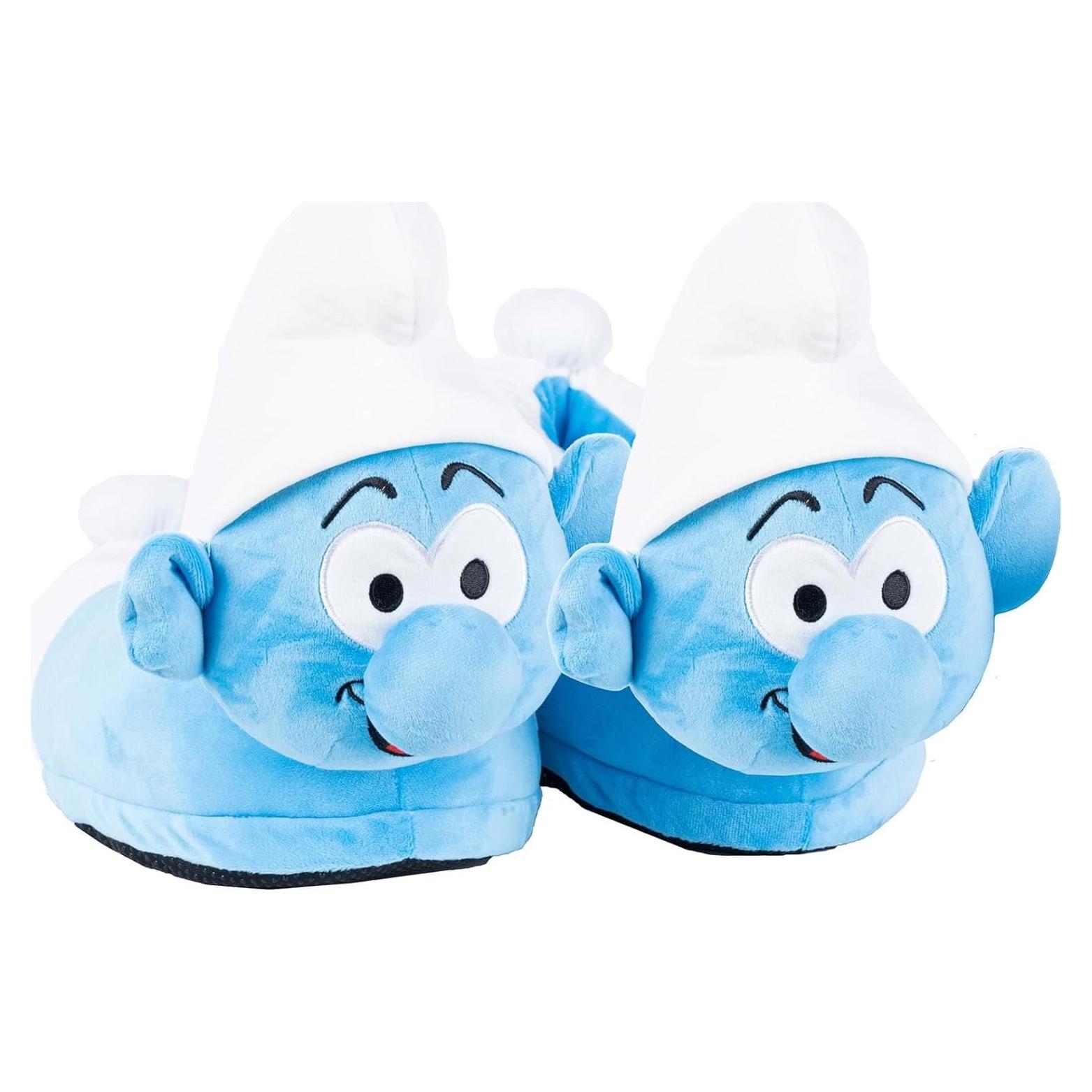 Zapatillas de Peluche Los Pitufos Adultos - Suave y Antideslizante