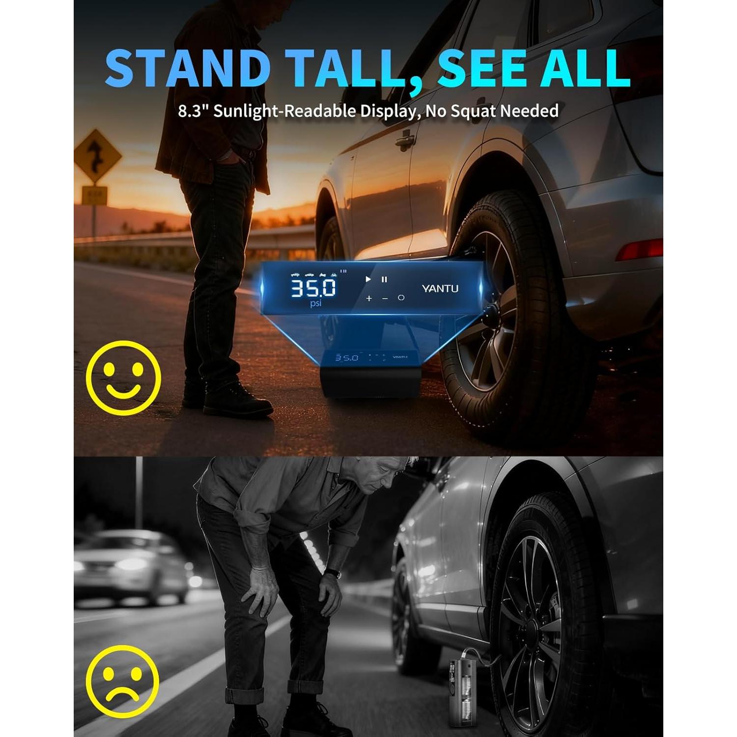Inflador de Neumáticos Inalámbrico YANTU A22 12V 150psi