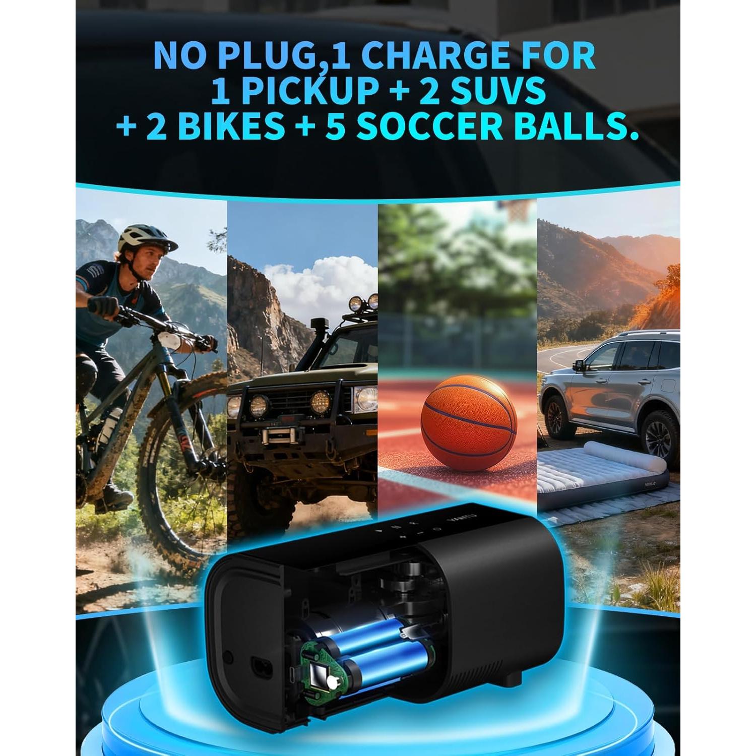 Inflador de Neumáticos Inalámbrico YANTU A22 12V 150psi