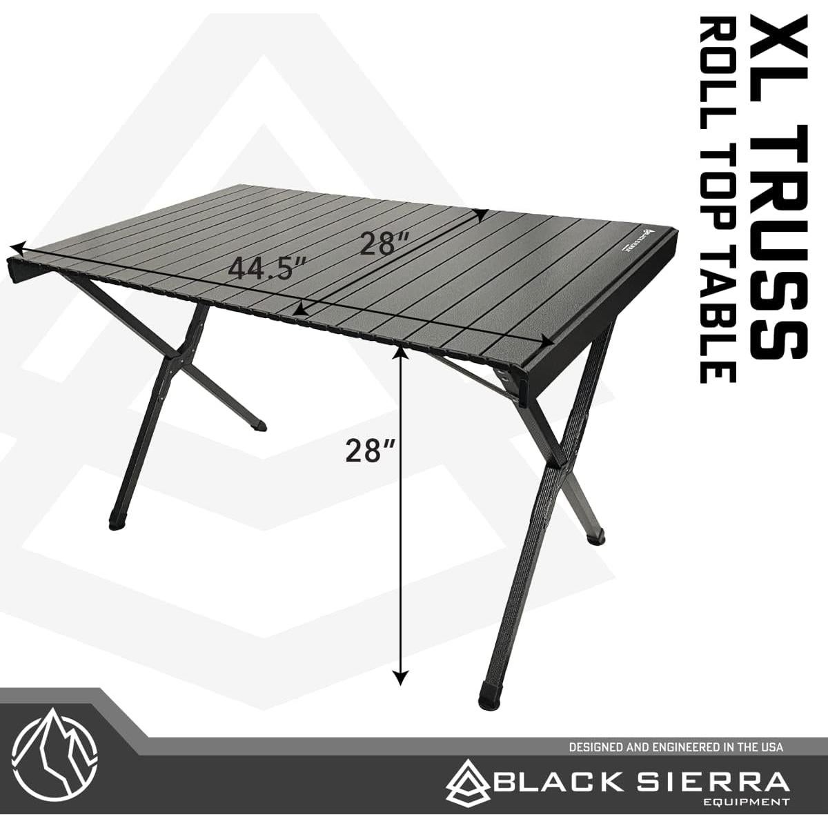 Mesa Plegable Black Sierra XL Truss Roll Top 71x113 cm