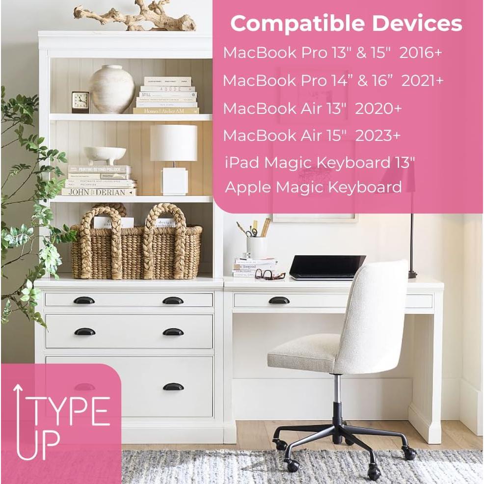 Cubierta de Teclado TypeUp Silicona Rosa para MacBook y iPad