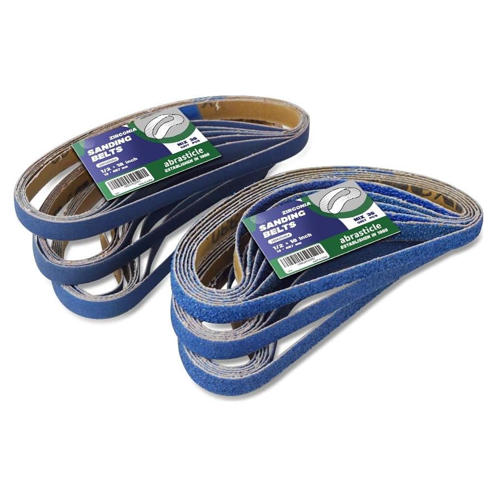 Cintas de Lijado de Zirconia 1/2 x 457 mm Abrasticle 36 PCS