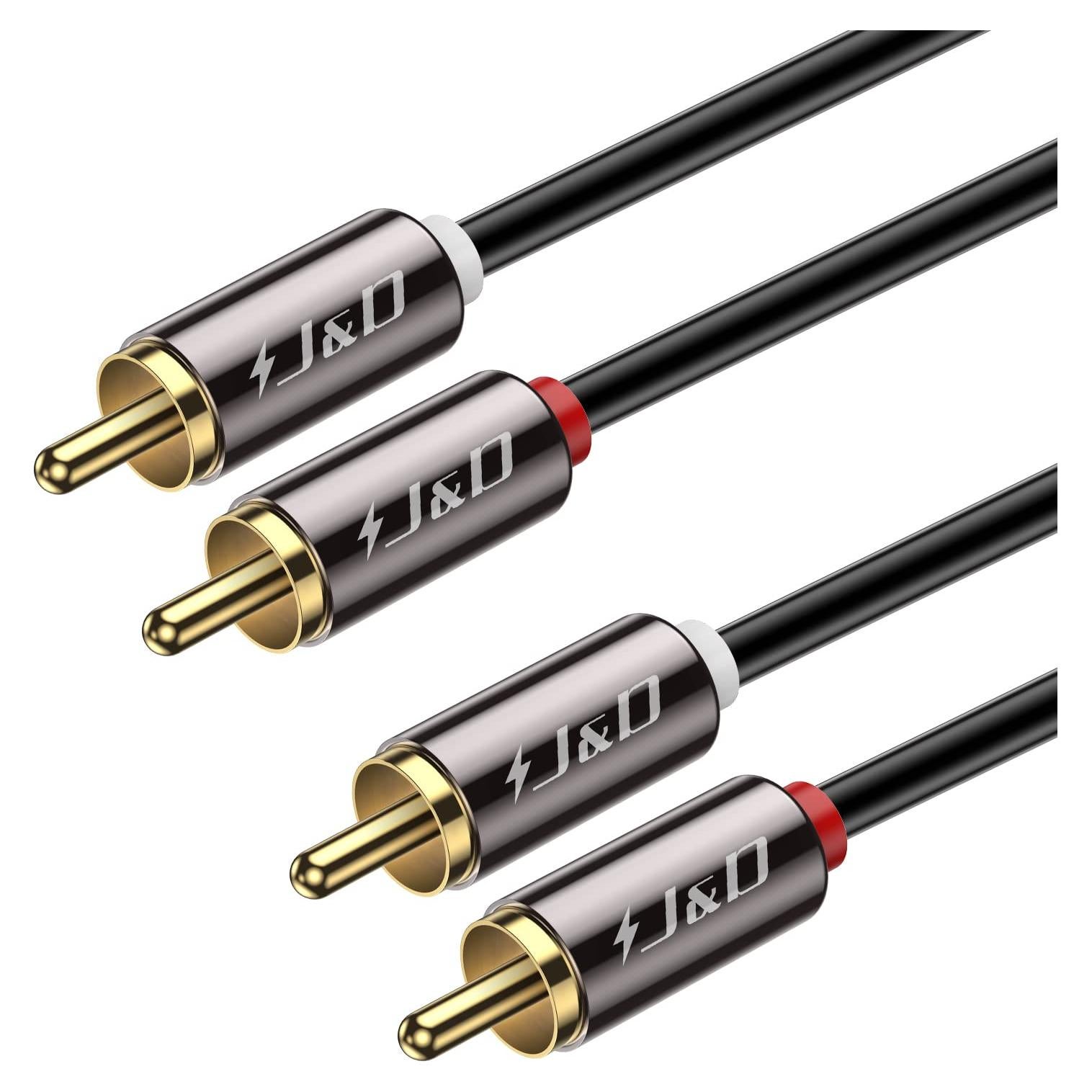 Cable de Audio Estéreo RCA J&D Macho a Macho 0.91m