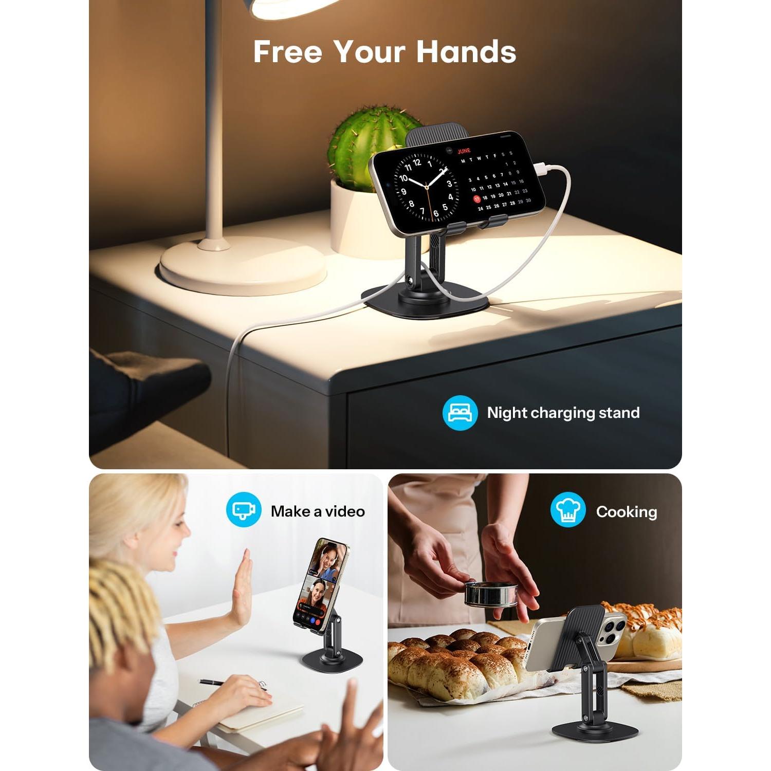 Soporte para Teléfono OMOTON Ajustable 360° Plegable 2 Pzs