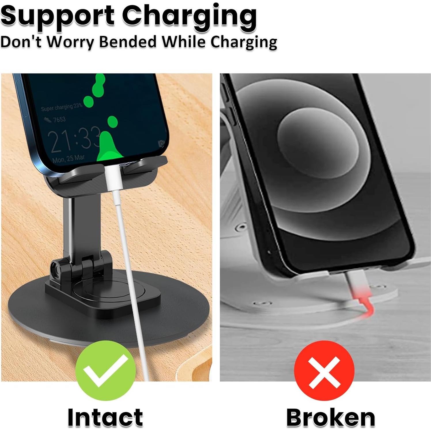 Soporte para Teléfono Móvil Lusosh 2PCS Ajustable Plegable