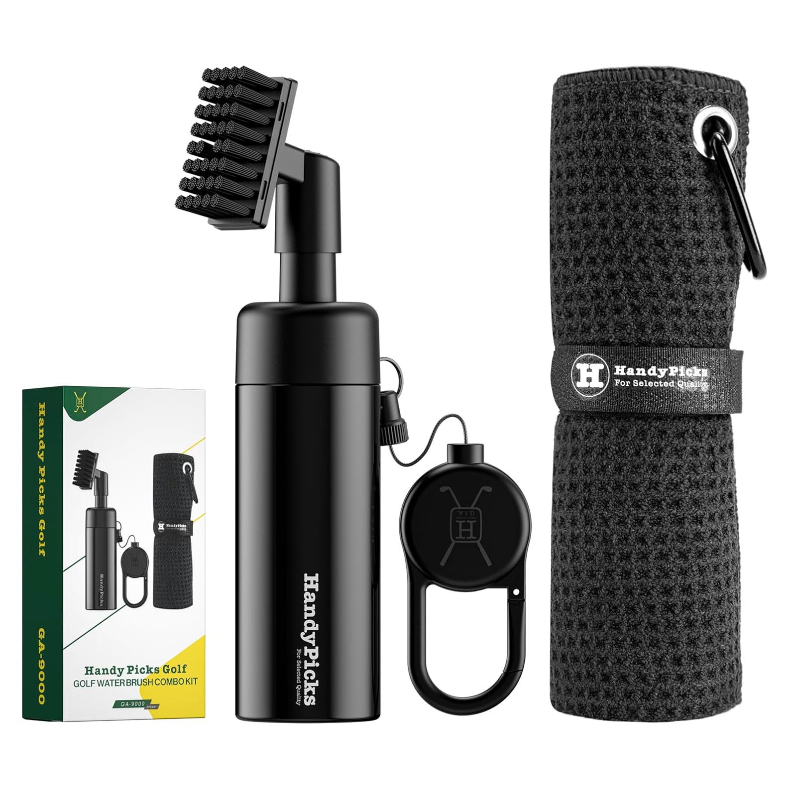 Kit de Limpieza de Golf Handy Picks con Cepillo y Toalla