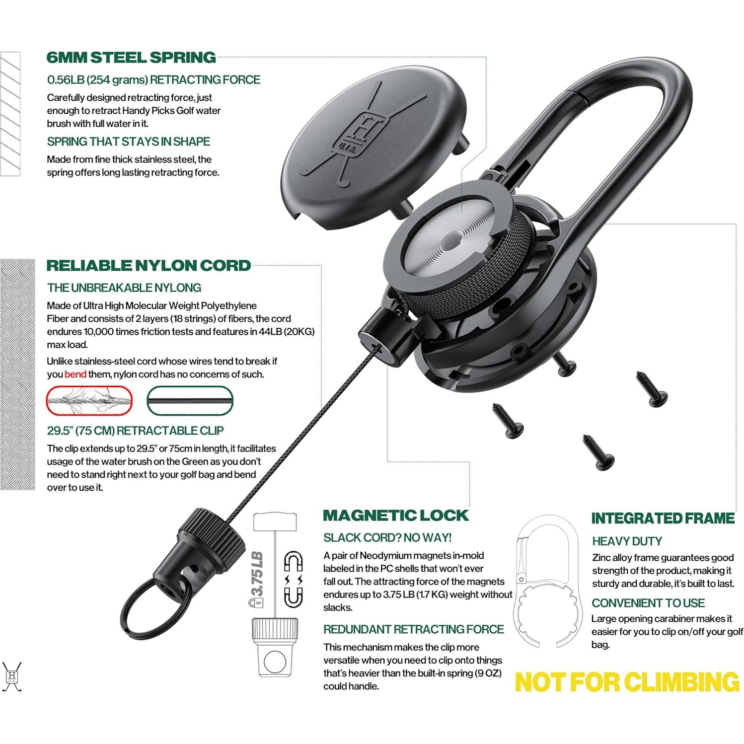 Kit de Limpieza de Golf Handy Picks con Cepillo y Toalla