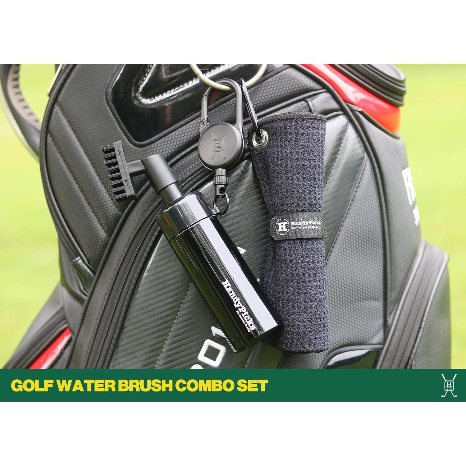 Kit de Limpieza de Golf Handy Picks con Cepillo y Toalla