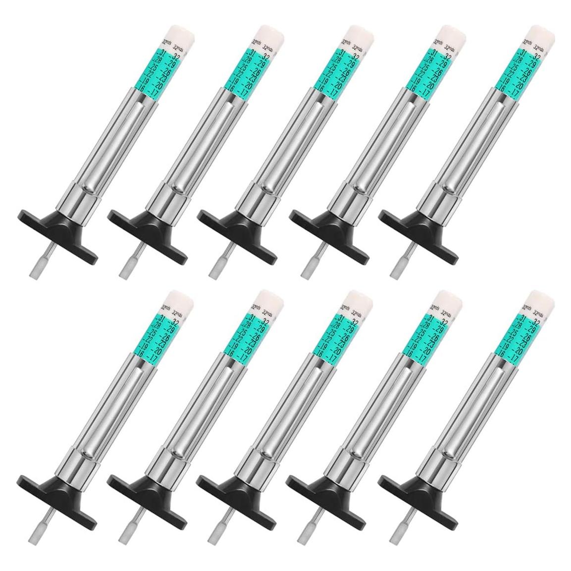 Calibrador de Profundidad de Banda de Neumático PROND Verde 10PCS