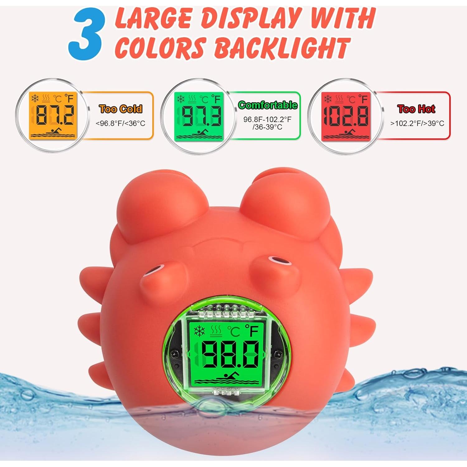 Termómetro de Baño Digital BGYTWEYTD Cangrejo Flotante Rojo