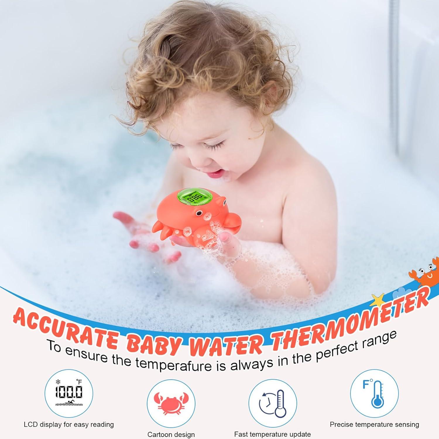 Termómetro de Baño Digital BGYTWEYTD Cangrejo Flotante Rojo