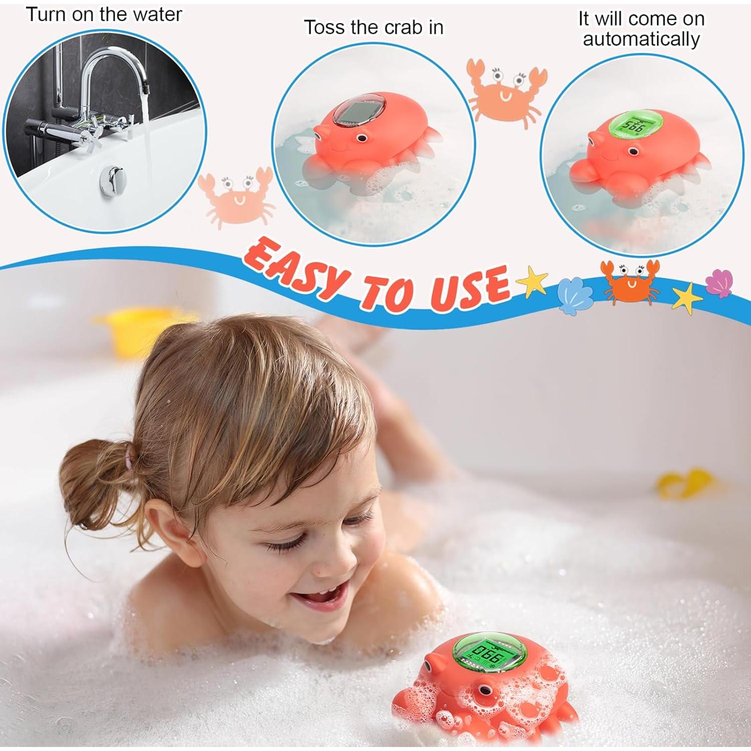Termómetro de Baño Digital BGYTWEYTD Cangrejo Flotante Rojo