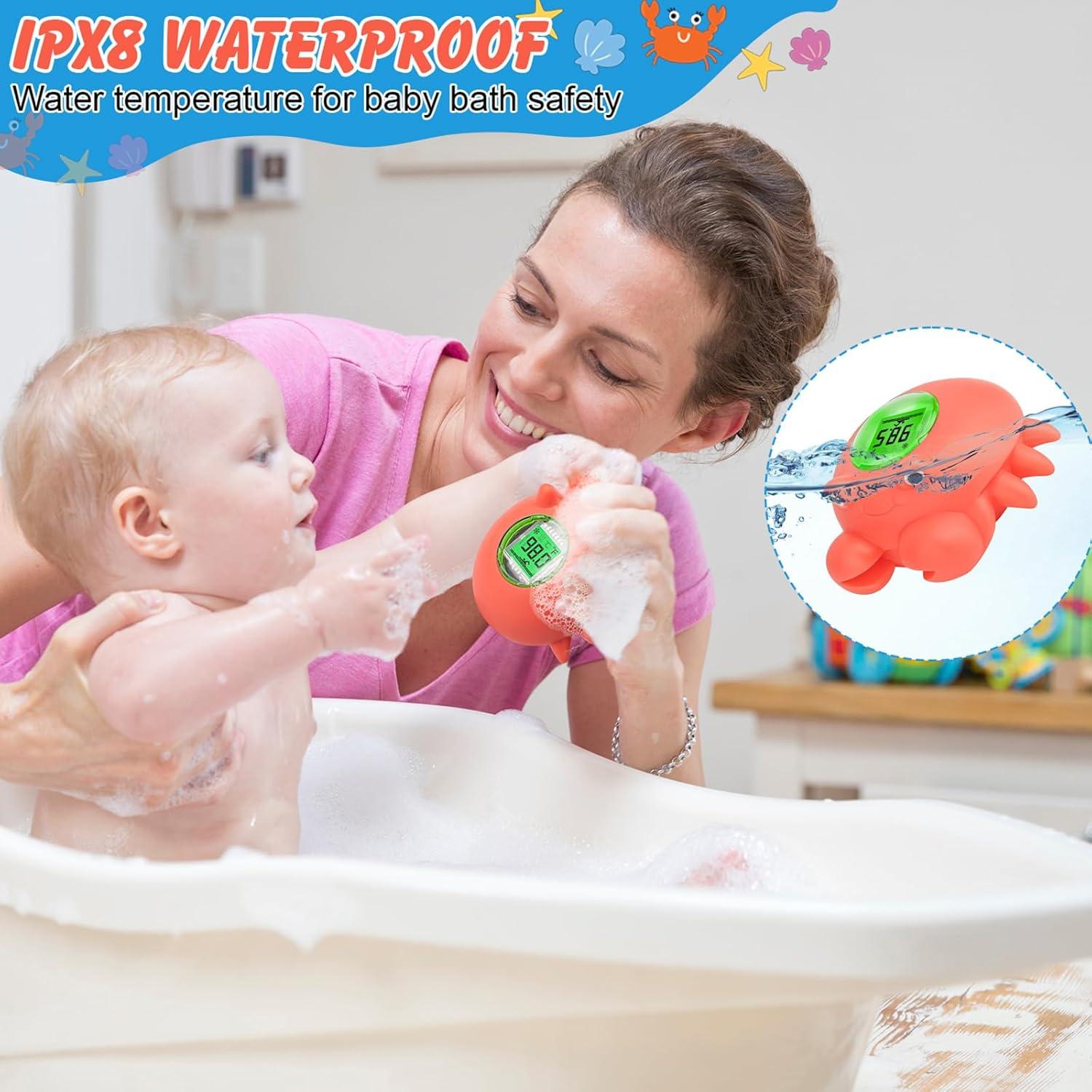 Termómetro de Baño Digital BGYTWEYTD Cangrejo Flotante Rojo