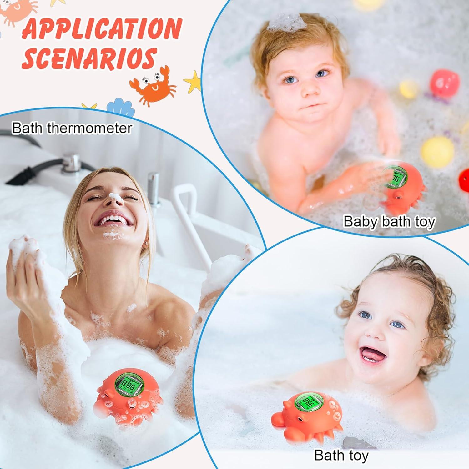 Termómetro de Baño Digital BGYTWEYTD Cangrejo Flotante Rojo