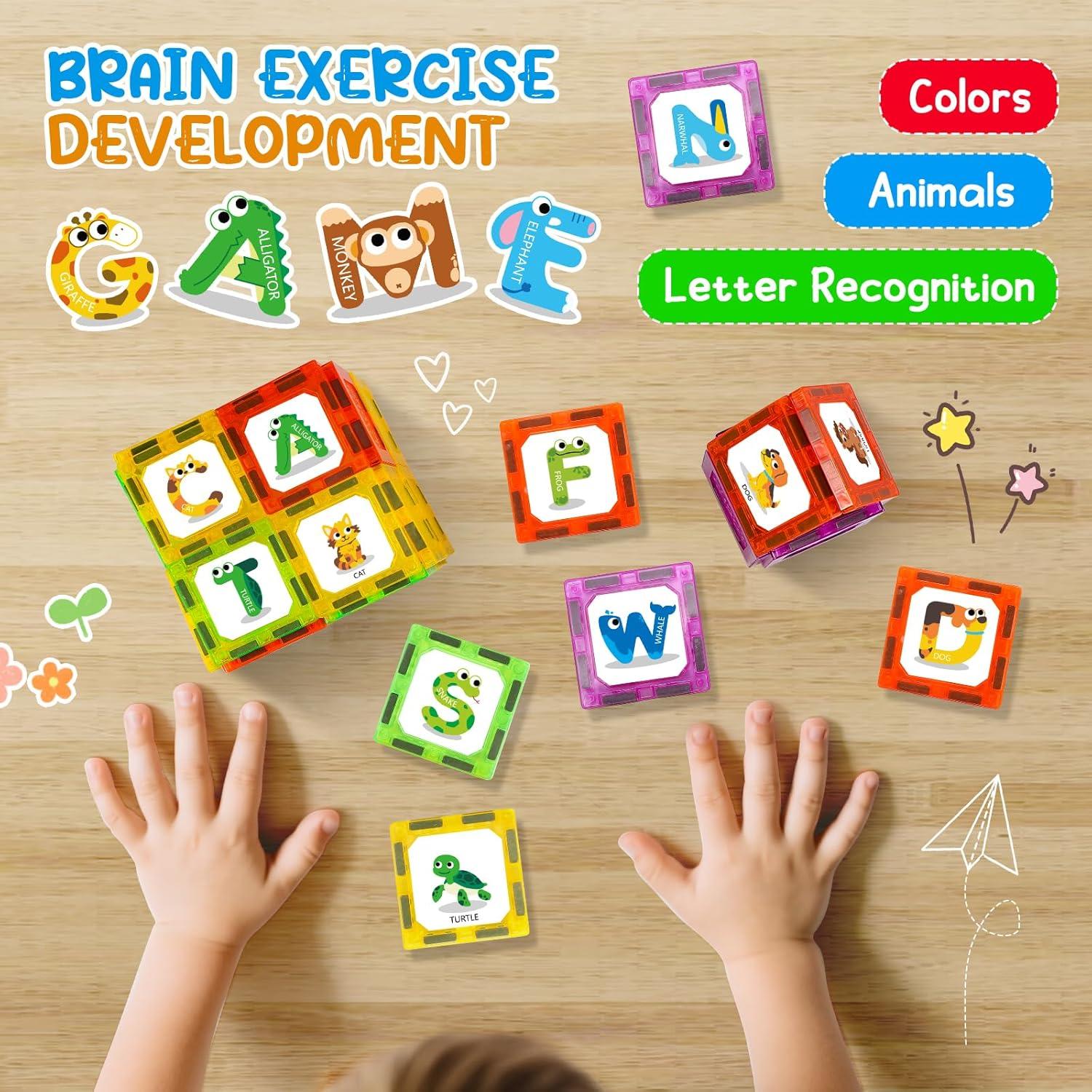 Juguetes de Aprendizaje Magnéticos Windidi - Alfabeto Animal 26 Piezas