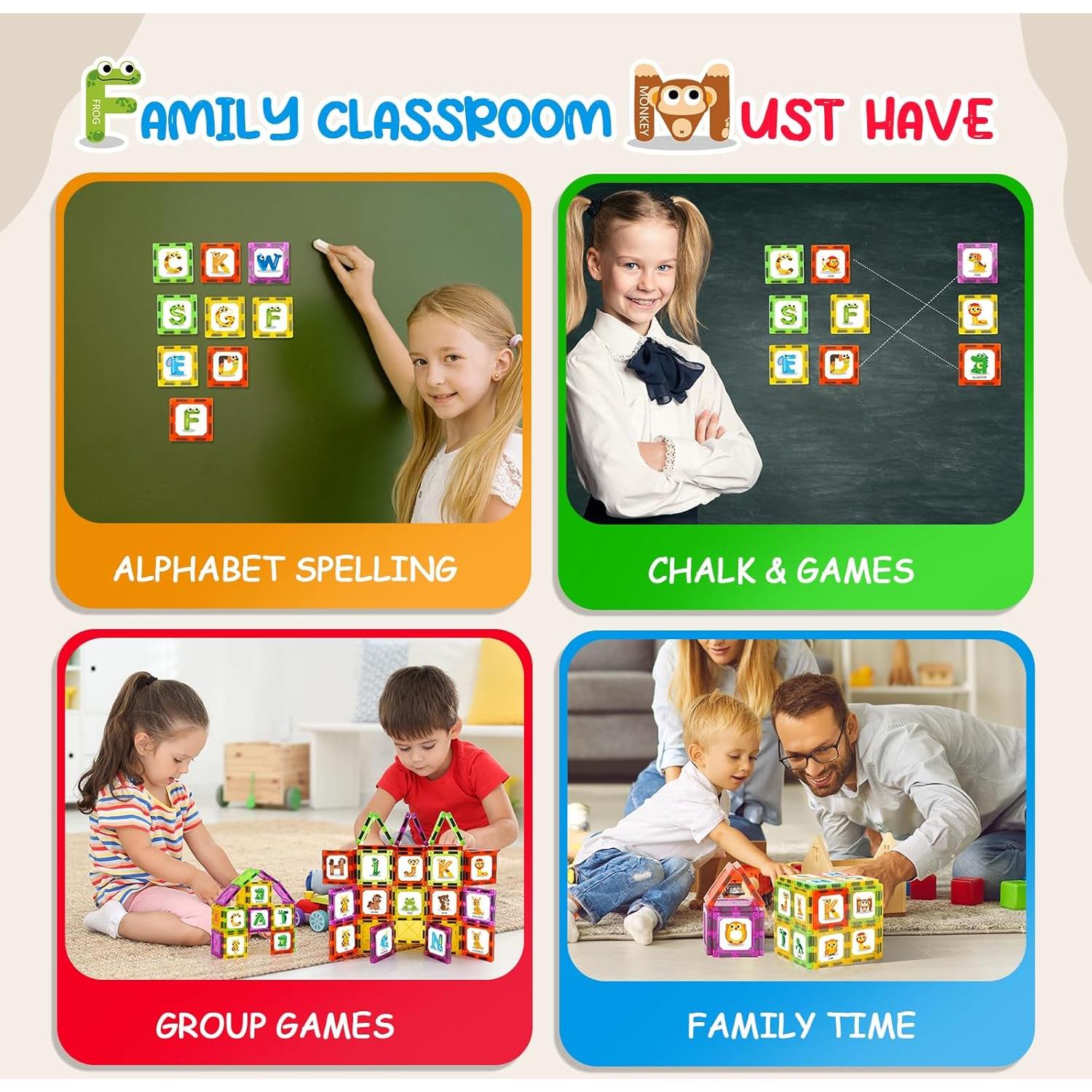 Juguetes de Aprendizaje Magnéticos Windidi - Alfabeto Animal 26 Piezas